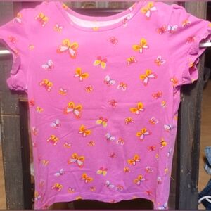 Garanimals Girls Purple T Shirt With Butterflies On It